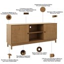 Ver imagem 5 de Rack para Sala de Estar TV 60 Polegadas Madeira Maciça 160cm Ethos F06 Freijó - Lyam Decor