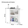 Tábua de Passar Roupa Luna com Suporte para Ferro Branco - Desk Design - 4