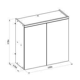 Armário Aéreo Duplo 80cm Allure Linea Brasil - 6