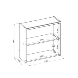 Armário Aéreo Duplo 80cm Allure Linea Brasil - 7