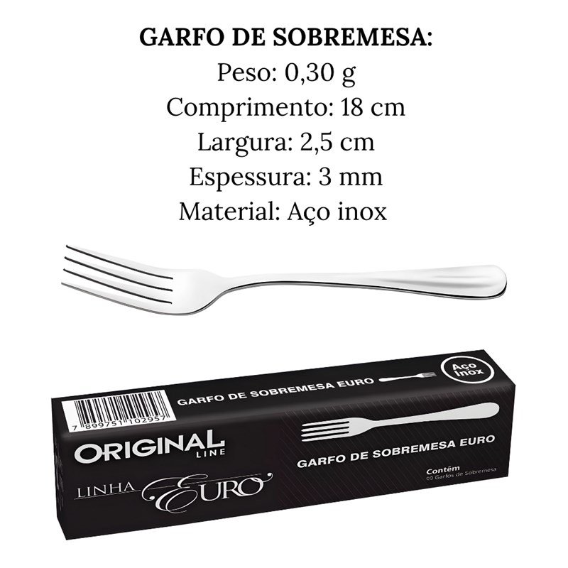 Garfo Sobr Euro Original Line - 5