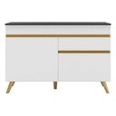 Ver imagem 3 de Balcão de Cozinha para Pia 120 cm Multimóveis Veneza GW 2 Portas 1 Gaveta FG3680 Branco