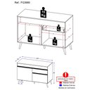 Ver imagem 5 de Balcão de Cozinha para Pia 120 cm Multimóveis Veneza GW 2 Portas 1 Gaveta FG3680 Branco