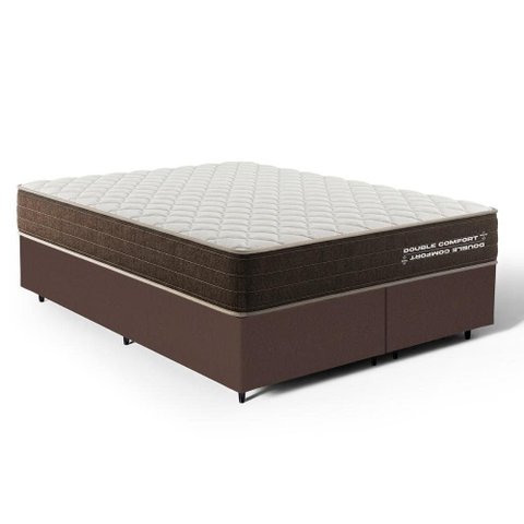 Cama Box Queen com Colchão de Espuma D33 Double Comfort 158x198x59cm