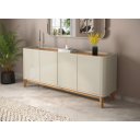 Ver imagem 1 de Buffet / Balcão Fl 4 Portas Estilo Retrô 1.80m Cor Off White / Cinamomo