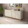 Buffet / Balcão Fl 4 Portas Estilo Retrô 1.80m Cor Off White / Cinamomo - 1