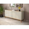 Buffet / Balcão Fl 4 Portas Estilo Retrô 1.80m Cor Off White / Cinamomo - 1