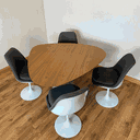 Ver imagem 5 de Mesa de Jantar Cone Orgânica 270x110cm Tampo Freijó Base Freijó Personal Decor Marrom