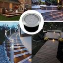 Ver imagem 3 de 2 Luminárias Balizadores Spot Led Smd em Pvc de 7w Luz Branco Quente de Embutir em Piso Chão Solo Gr