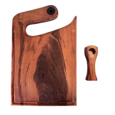 Kit Tábua para Churrasco Gourmet Royal + Abridor Prime em Madeira Maciça