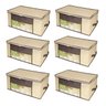 Organizador Multiuso com Zíper Marfim Pequeno 45x45x20cm Kit com 6un. - 1