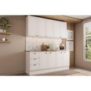 Ver imagem 1 de Cozinha Modulada Completa Bella 4 Peças (2aéreos+2balcões) C4p167 Branco - Carraro