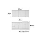 Ver imagem 2 de Cozinha Modulada Completa Bella 4 Peças (2aéreos+2balcões) C4p167 Branco - Carraro