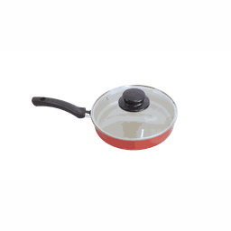 Frigideira Antiaderente Nº 20 Com Tampa de Vidro Luz Nobre Frigideira Reta com tampa de vidro Creme - 2