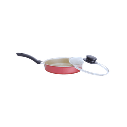Frigideira Antiaderente Nº 20 Com Tampa de Vidro Luz Nobre Frigideira Reta com tampa de vidro Creme - 3