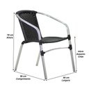 Ver imagem 4 de Jogo 4 Cadeiras Floripa e Mesa Com Tampo Tramado em Alumínio Piscina, Área, Jardim Trama Original