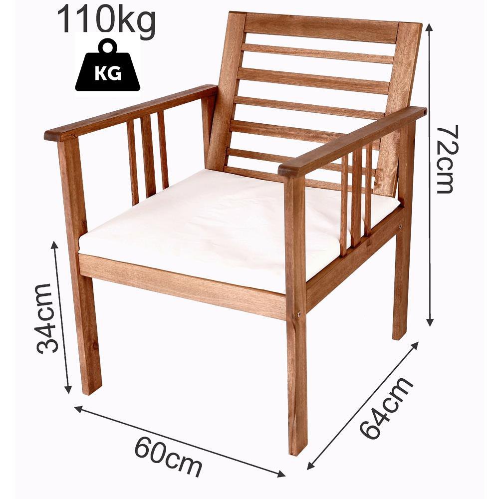 Conjunto Lisboa 1 Sofá, 2 Poltronas, 1 Mesa, 2 Espreguiçadeiras, 1 Mesa Lateral - 4