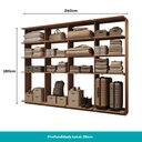 Ver imagem 4 de Guarda-Roupas Closet Modulado Alasca 240cm 4 Peças com 12 Prateleiras Freijó Carraro