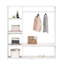 Ver imagem 5 de Guarda Roupa Infantil Madeira Closet sem Portas com Cabideiro Rafael Branco Idimex