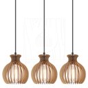 Ver imagem 4 de Pendente Luminária Desmontada Nacar Madeira Mdf 3 Unidades Cor:rústico