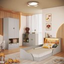 Ver mais imagens de Cama Infantil Montessoriana com Led Guarda Roupa e Cômoda Cor:arenas com Mel