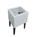 Ver imagem 1 de Mesa de Cabeceira Penteadeira Mesa Lateral de Apoio Branco Laca