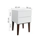 Ver imagem 4 de Mesa de Cabeceira Penteadeira Mesa Lateral de Apoio Branco Laca