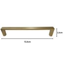 Ver imagem 3 de Kit 6 Puxadores Oeiras 13,5cm Dourado Fosco Torralba Gavetas Roupeiros Armários Cozinha