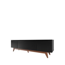 Rack para Tv até 75 Polegadas Flynt (185cm) - Natural C/ Preto - 5