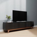 Ver imagem 1 de Rack para Tv até 75 Polegadas Flynt (185cm) - Natural C/ Preto