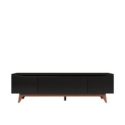 Rack para Tv até 75 Polegadas Flynt (185cm) - Natural C/ Preto - 6