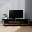 Ver imagem 4 de Rack para Tv até 75 Polegadas Flynt (185cm) - Natural C/ Preto