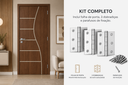 Ver imagem 1 de Folha de Porta Frisada R10S com 3 Dobradiças 3 1/2 Parafusos:Imbuia/70 cm