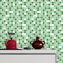 Ver imagem 4 de Papel De Parede Autocolante Pastilha Verde E Branco Cozinha Banheiro