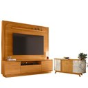 Ver imagem 1 de Estante Home Theater Nilo sem Pés Cinamomo com Aparador para Sala Buffet Mônaco Cinamomo Off White -