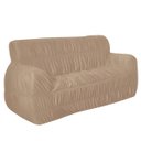 Ver imagem 1 de Capa para Sofá Avulsa 3 Lugares 21 Elásticos Luxo Bege