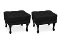 Ver imagem 5 de Kit 2 Poltrona Elizabeth + 2 Puff Retro para Sala de Estar Clássica Confortável e Reforçada Suede