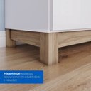 Ver imagem 6 de Conjunto Quarto de Bebê Guarda Roupa 4 Portas e Cômoda com Vidro Aconchego Branco/Jequitibá