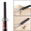 Ver imagem 4 de Saca Rolhas a Vácuo Manual para Vinho Abridor de Garrafa Aço Inox Corpo Transparente Bar