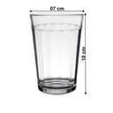 Ver imagem 3 de Jogo de Copo de Vidro 210ml Canelado em Relevo - Kit Copos 06 Unidades para Suco Água Refrigerante D