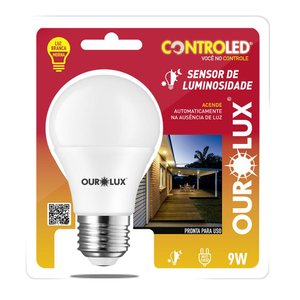 Lâmpada LED Ourolux Controled Sensor de Luminosidade 9W 2700K