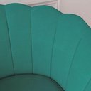 Ver imagem 4 de Poltrona Pétala Veludo Azul Turquesa Pés Palito