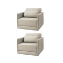 Ver imagem 2 de Poltrona Cama Sala Retratil Compacta Kit 2 Dália Fixa Veludo K01 - D’Rossi