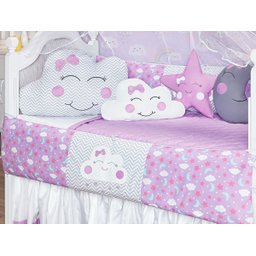 KIT JOGO DE BERÇO BABY EXCLUSIVO 12 PECAS KIT AMERICANO FOFURA PARA BEBE COMPLETO LUXUOSO - 5