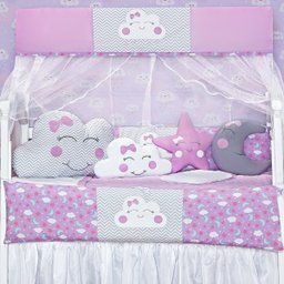 KIT JOGO DE BERÇO BABY EXCLUSIVO 12 PECAS KIT AMERICANO FOFURA PARA BEBE COMPLETO LUXUOSO - 3