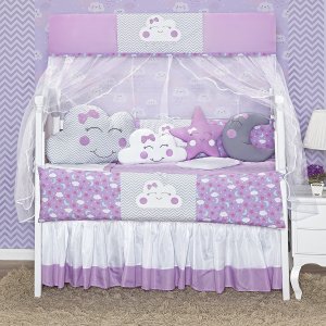 KIT JOGO DE BERÇO BABY EXCLUSIVO 12 PECAS KIT AMERICANO FOFURA PARA BEBE COMPLETO LUXUOSO