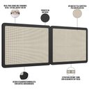 Ver imagem 5 de Cabeceira Queen 160cm e 2 Mesas Laterais 1 Gaveta Madeira Moss A03 Nero Preto- Lyam Decor