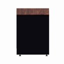 Ver imagem 5 de Mesa Escrivaninha Retangular X com Passa Cabos e Pés Painel para Escritório 100cm Corporate Louro Preto com Preto Marrom