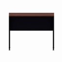 Ver imagem 4 de Mesa Escrivaninha Retangular X com Passa Cabos e Pés Painel para Escritório 100cm Corporate Louro Preto com Preto Marrom