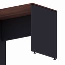 Ver imagem 6 de Mesa Escrivaninha Retangular X com Passa Cabos e Pés Painel para Escritório 100cm Corporate Louro Preto com Preto Marrom